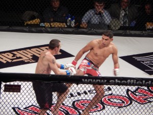 Ratioender Melo scored a TKO win over Mike Young at Shogun Fights XI. (Jon Gallo)