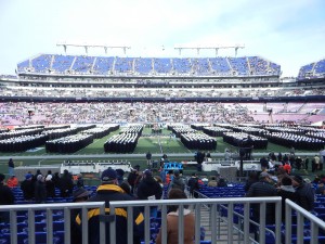 The entire 4,000 member brigade took formation on the field at M&T Bank Stadium before Army’s Cadets did the same thing before the school’s football teams met for the 115th time.  (Jon Gallo)