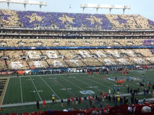 The message for the Midshipmen was made clear by fans before the game. (Jon Gallo)