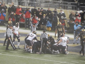 Navy quarterback Keenan  Reynolds' 1-yard plunge with 12:07 remaining was the difference in a 17-10 win. (Jon Gallo)