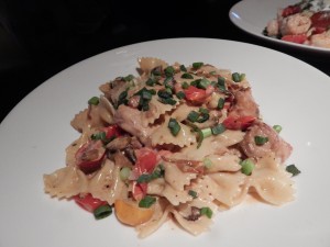 You won't be disappointed with the Smoked Chicken & Mushroom Pasta at Gordon Biersch. (Jon Gallo) 