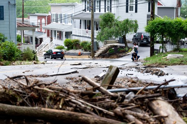 May 28, 2018, Ellicott City, Md. - Aftermath of the May 27th storm that produced over 8 inches of rainfall in a very short period of time across Howard County. The downpour caused massive flooding through Ellicott City devastating Main Street homes and business. This flood is reminiscent of the 2016 flood from which the community still haven't fully recovered. (Mike Jordan / BPE)