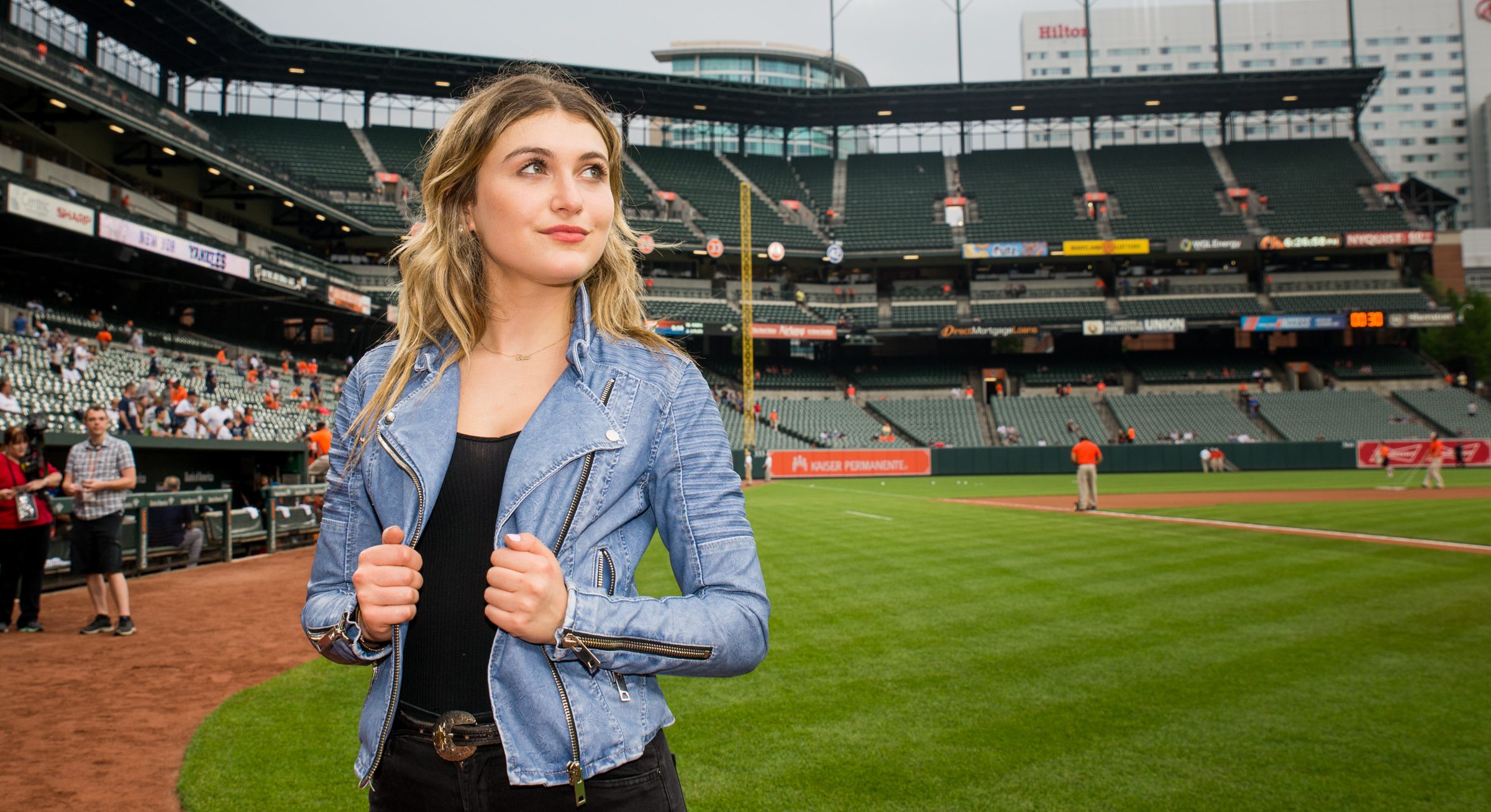 Baltimore, Md - Singer, songwriter and actor Elle Winter is scheduled to perform at “Friday Fireworks and Music at America’s Ballparks” at Oriole Park on June 1st. (Mike Jordan/BPE Staff Photographer)