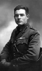 EH 2723P Milan, 1918 Ernest Hemingway, American Red Cross volunteer. Portrait by Ermeni Studios, Milan, Italy. Please credit "Ernest Hemingway Photograph Collection, John F. Kennedy Presidential Library and Museum, Boston"