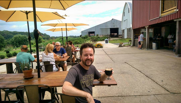 Leonard Kinsey at the Falling Branch Brewery in Harford County, Maryland.