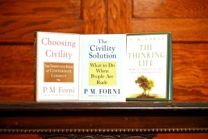 P.M. Forni published several books inclucing Chosing Civility, The Civility Solution, and The Thinking Life. (Anthony C. Hayes)