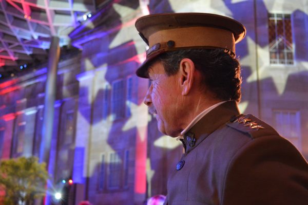 Actor David Shuey appeared as General Pershing at the Great Gatsby Presidential Inaugural Ball. (Anthony C. Hayes)