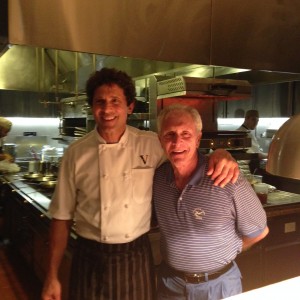 Chef owner Giovanni of Valentino Cucina Italiana and me pose for a photo.