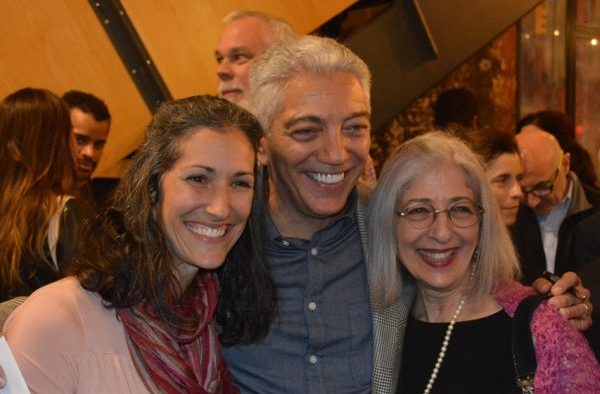 Jim Burger is joined at his opening by niece Jessica Parker (l) and sister Pauly Heller (r). (Anthony C. Hayes) The family was on hand Oct 13, 2018 at the Creative Alliance for the opening of “A Charmed Life – The Jim Burger Photography Retrospective.”