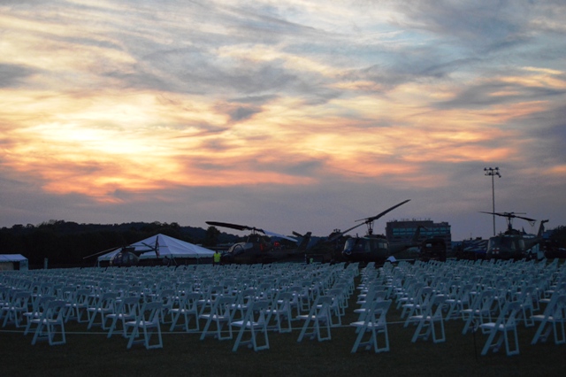 1,017 empty chairs stand as a silent tribute to the Marylanders killed or missing in action in Vietnam. (Anthony C. Hayes)