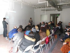 About fifty people attended Saturday's charrette at the Current Gallery. (Anthony C. Hayes)