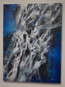 "Blue Twist" (Kevin Curtiss - Acrylic on canvas) is featured at The Renewal Show by Luvs Art Project.