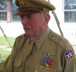 Jerry Yellin addressing a group at the 2014 MAAM WWII Weekend. (Anthony C. Hayes)