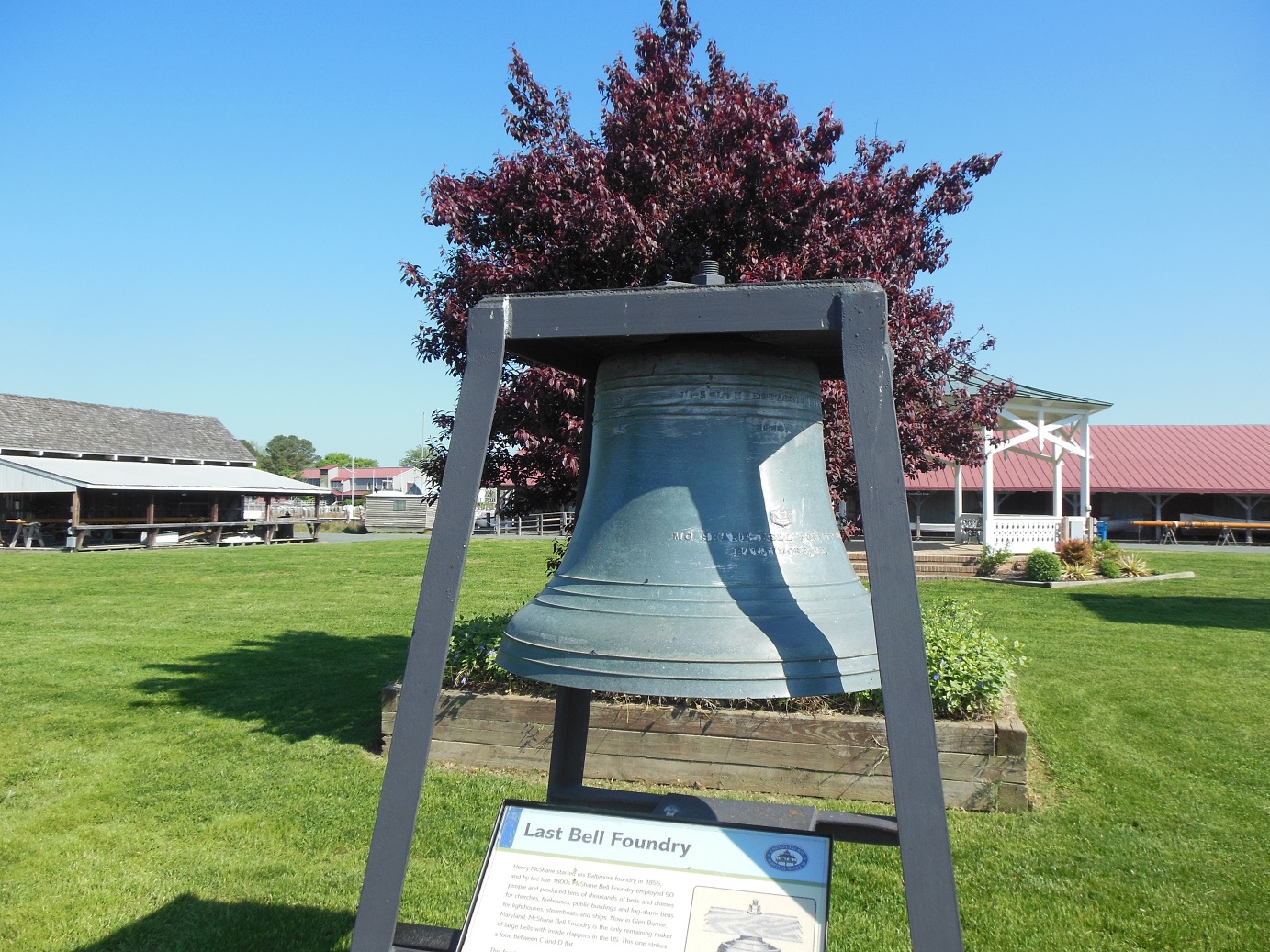St. Michaels, Maryland: A bell from the last bell foundry in Baltimore. On Nov. 11, 2018, bells across Maryland with be sounded as part of the Bells of Peace WWI Armistice Day commemoration. (Anthony C. Hayes)