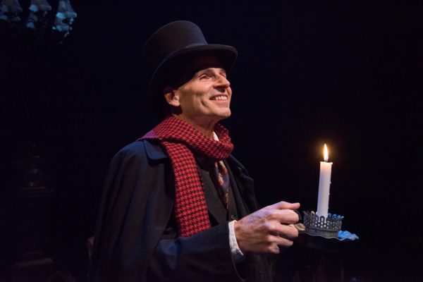 Paul Morella stars in A Christmas Carol: A Ghost Story of Christmas at Olney Theatre Center. (Stan Barouh)