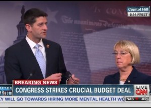 Paul ryan and Patty Murray announce budget deal. (CNN Screenshot)