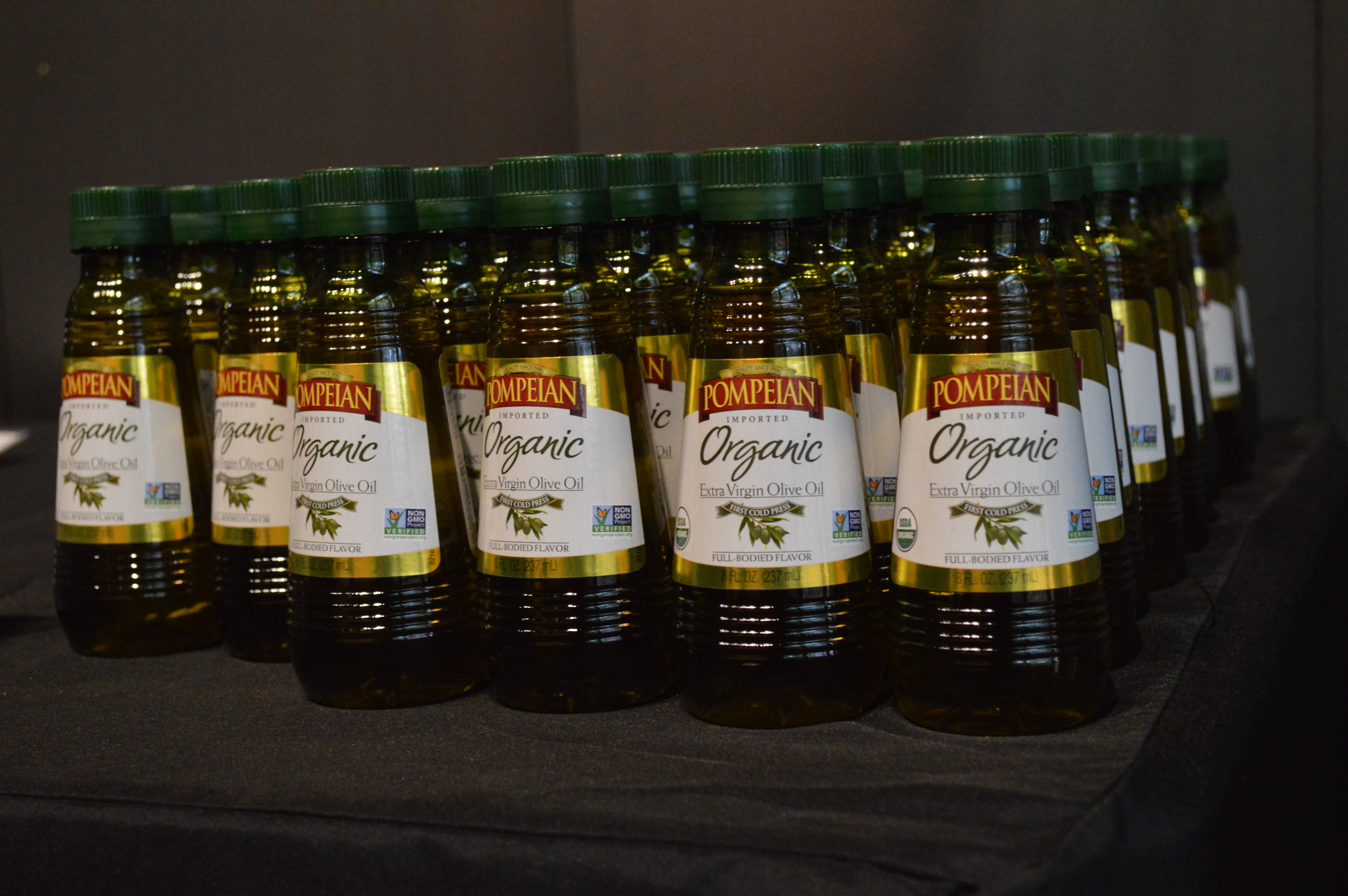 Pompeian Olive Oil is bottled in Baltimore, Maryland. (Anthony C. Hayes)