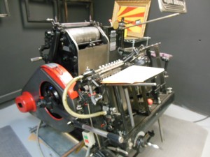 One of the Heidelberg Windmill presses used to create the Write Notepades. (Anthony C. Hayes)