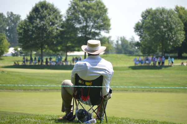 An offical waits for the coming crowd at the 2018 Quicken Loans National. (Anthony C. Hayes)