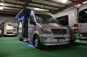 A Mercedes powered Airstream Touring Coach at the 2018 Maryland RV Show (Anthony C. Hayes)
