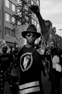Baltimore uprising protesters on the march. (Sean Scheidt)