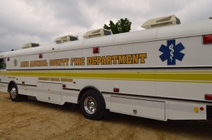 On Sunday June 10, 2018, Sinai Hospital in Baltimore, Maryland, in cooperation with Pimlico Race Course and local police and fire departments, offered first responders the opportunity to enter the scene of a mock mass-casualty event. (Credit Anthony C. Hayes/Baltimore Post-Examiner)