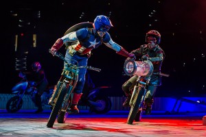 Captain America prevents Red Skull from dominating the planet in Marvel Universe Live! (Marvel)