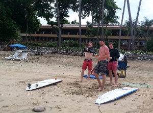 American surfers in Tamarindo, which is considered a great place for surfing. Costa Rica in general is considered a surfing hot spot in the Americas.