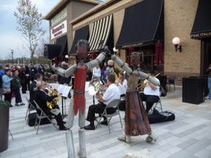 Bayside Brass Quintet plays during The Columbia Mall celebration.