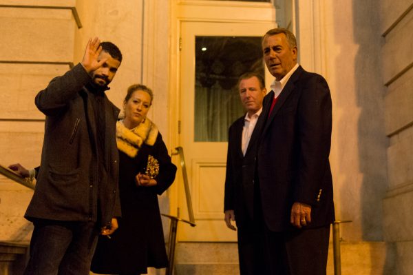Inauguration Day: Former Speaker of the House John Boehner is seen just outside of an event in DC. (Michael Jordan)