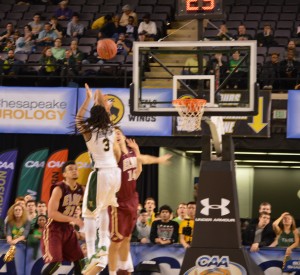 Senior guard Marcus Thornton scored a game-high 17 points to lead William & Mary to a 72-59 win over Elon in the quarterfinals of the Colonial Athletic Association Tournament. (Costa Swanson)