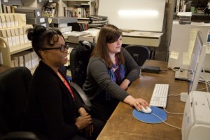 Interns Angela Koukoui and Jennifer Montooth. (courtesy Maryland Historical Society)