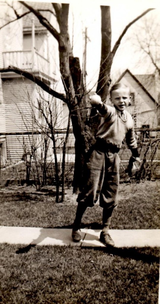 Dad playing ball on April 25, 1936.