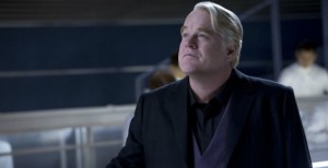 The late Philip Seymour Hoffman is back as propaganda master Plutarch Heavensbee in The Hunger Games: Mockingjay - Part 1. (Courtesy of Lionsgate)