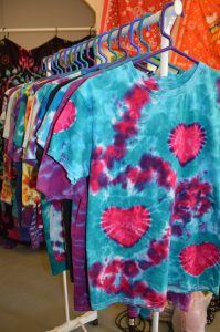 Tie-dyed shirts by Chris Brannon at Summer of Love in Ellicott City, MD. (Anthony C. Hayes)