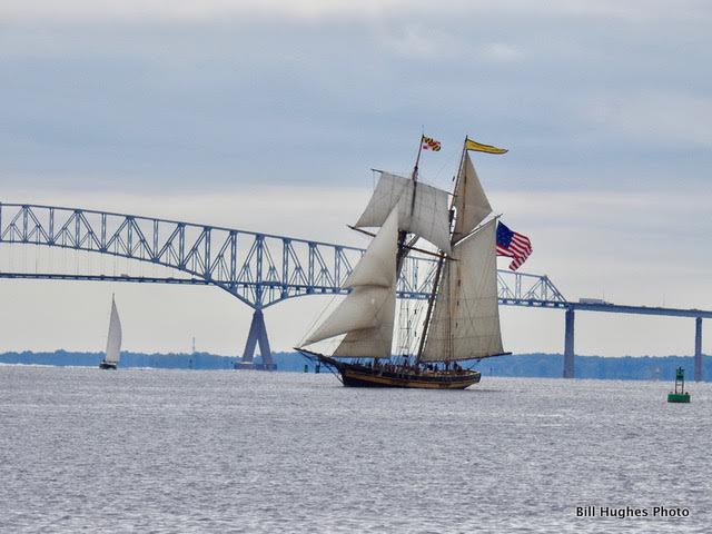 Pride II off the Key Bridge: Photo taken from Fort McHenry