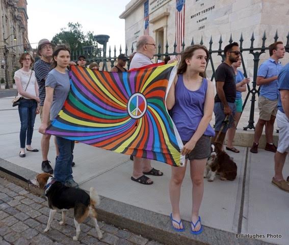 Baltimore stands with Orlando victims during a vigil in the city. 