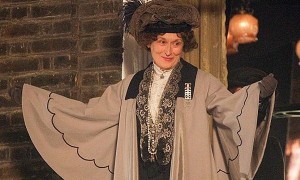 Meryl Streep's Emmeline Pankhurst gets women fired up to be part of Great Britain's democratic process in Suffragette. (Focus)